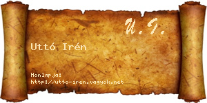 Uttó Irén névjegykártya